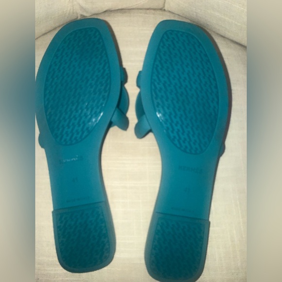 Hermes Aloha PVC Jelly Sandals Spring/Summer Collection Malachite size 41 - Picture 3 of 6
